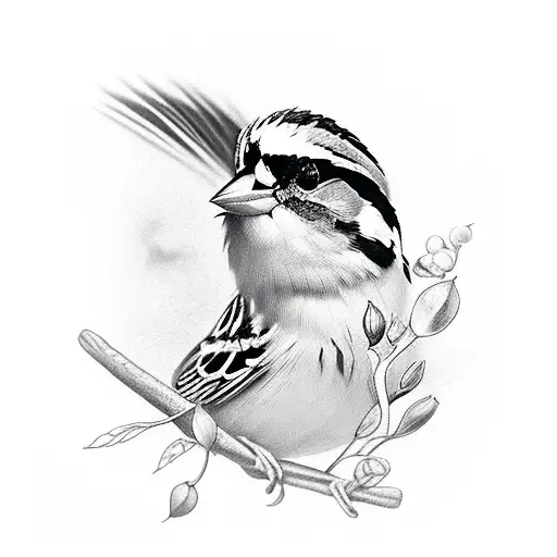 sparrow in isla tattoo design idea