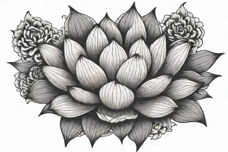 Spinal tattoo: Lotus tattoo design idea