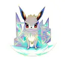 eevee evolutions in light pyramid tattoo design idea