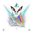 eevee evolutions in light pyramid tattoo design idea