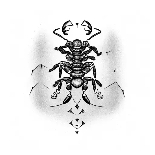 scorpion zodiac sign girl tattoo design idea