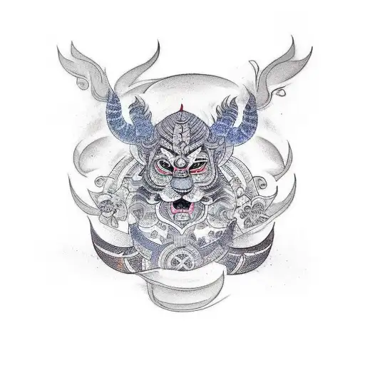 Word "Mukti" in sanskrit tattoo design idea