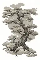 Japanese tree clouds  tattoo design idea