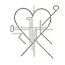 heart with cross and text of TY tattoo design idea