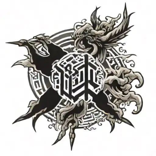 linkin park hybrid theory logo tattoo design idea