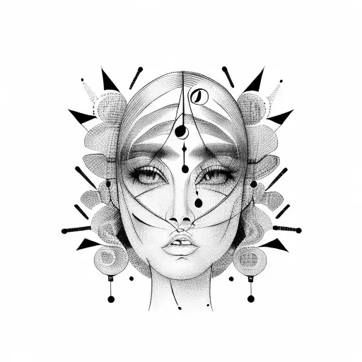 A fashion runway with musical notes as the backdrop tattoo design idea