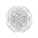 willow tree, dancer, circle, celtic knots, sky tattoo design idea