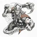 thor god tattoo design idea