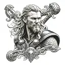 thor god tattoo design idea