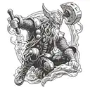 thor god tattoo design idea