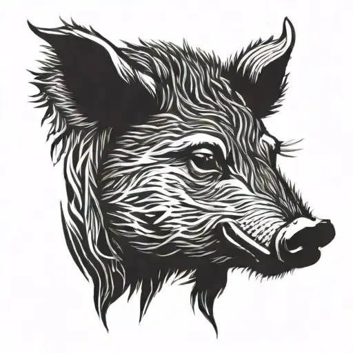 boar tattoo design idea