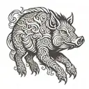 boar tattoo design idea