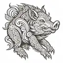 boar tattoo design idea