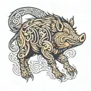 boar tattoo design idea
