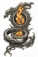 the fire ring tattoo design idea
