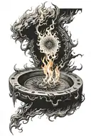 the fire ring tattoo design idea