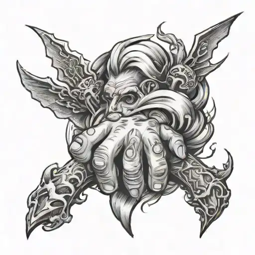 sinners in the hands of an angry god tattoo design idea