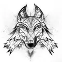 wolf, family, devotion, love tattoo design idea