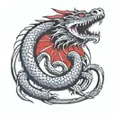 dragon ouroboros tattoo design idea
