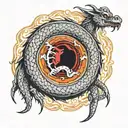 dragon ouroboros tattoo design idea