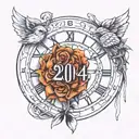 2024 roman numerals tattoo design idea