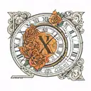 2024 roman numerals tattoo design idea
