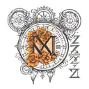 2024 roman numerals tattoo design idea