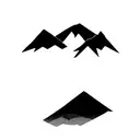 Wrap around around mountain range with thes mountains: Eiger, Monch, Jungfrau, Matterhorn, Mt. Rainier, Mt. Baker, Teton tattoo design idea