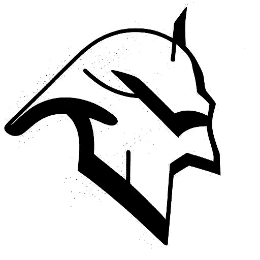 spartan head that stand on an arrow tattoo design idea