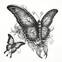 dreamcatcher butterflies fairy tattoo design idea
