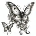 dreamcatcher butterflies fairy tattoo design idea