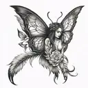 dreamcatcher butterflies fairy tattoo design idea