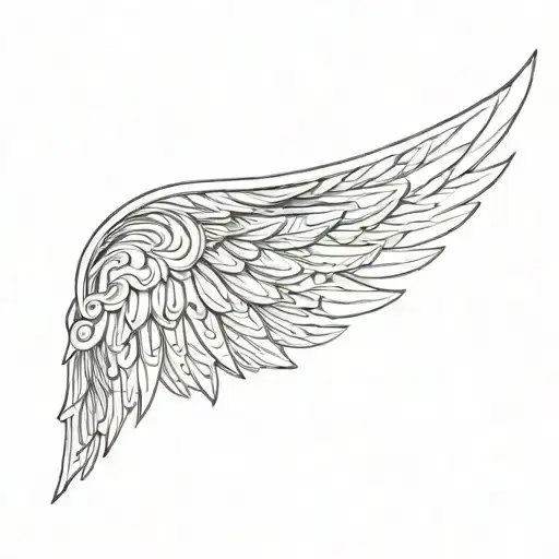 an angel wing tattoo design idea