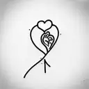 corazon flores tattoo design idea