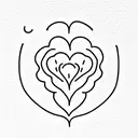 corazon flores tattoo design idea