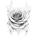 word Allison in a rose tattoo design idea