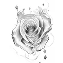 word Allison in a rose tattoo design idea