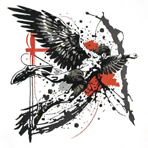 icarus falling from the sky tattoo design idea
