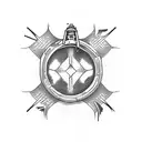 broken beer bottle tattoo design idea