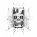 broken beer bottle tattoo design idea