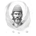 A sketch-style tattoo featuring the quote 'The man in the arena' surrounded by mountain peaks, highlighting the courage and resilience learned at bible camp. tattoo design idea