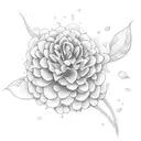 fingerprint in flowers tattoo design idea
