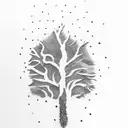 fingerprint in tree branches tattoo design idea