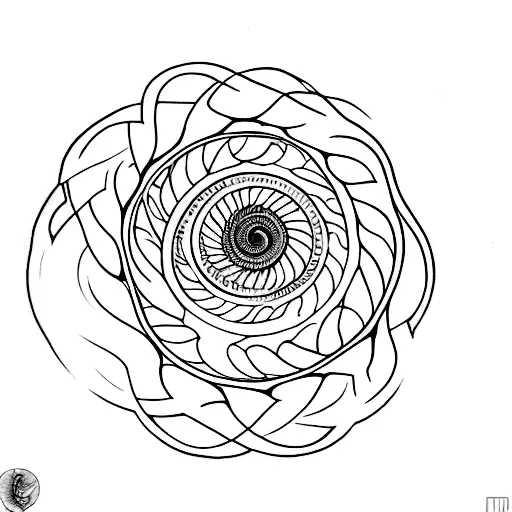nautilus fibonacci tattoo design idea