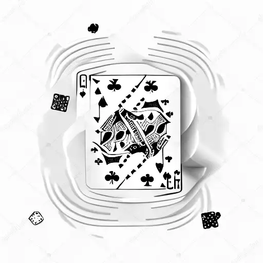 Poker chips, moon, stars  tattoo design idea