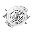 Poker chips, moon, stars  tattoo design idea