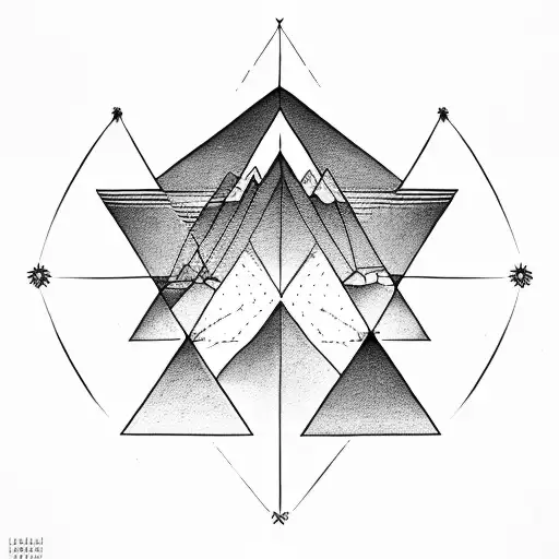 pyramid  tattoo design idea