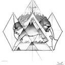 pyramid  tattoo design idea
