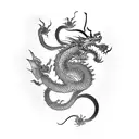 Dragon oriental tattoo design idea