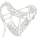 feminine patchwork sleeve ideas with fine lines, earthy tattoo design idea